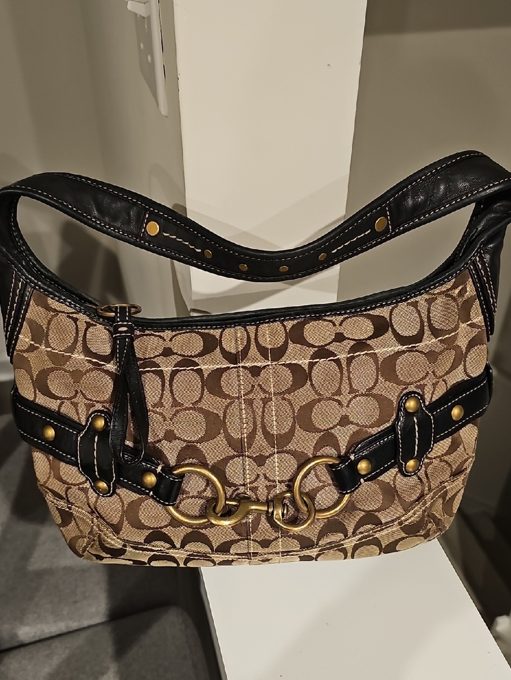 vintage Coach Signature Ergo hobo shoulder bag